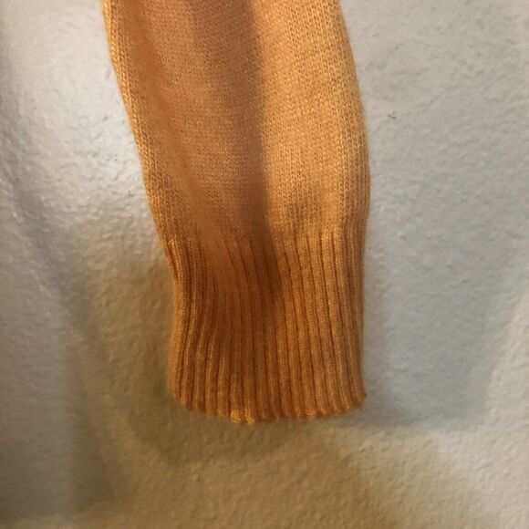 Wildfox White Label sweater Sz XS sequin cheetah apricot Angora blend - Picture 4 of 7